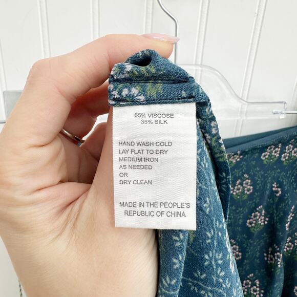 Trovata Birds of Paradis Demi Skirt Coastal Mosaic Green Midi Slip 4 - Picture 7 of 10